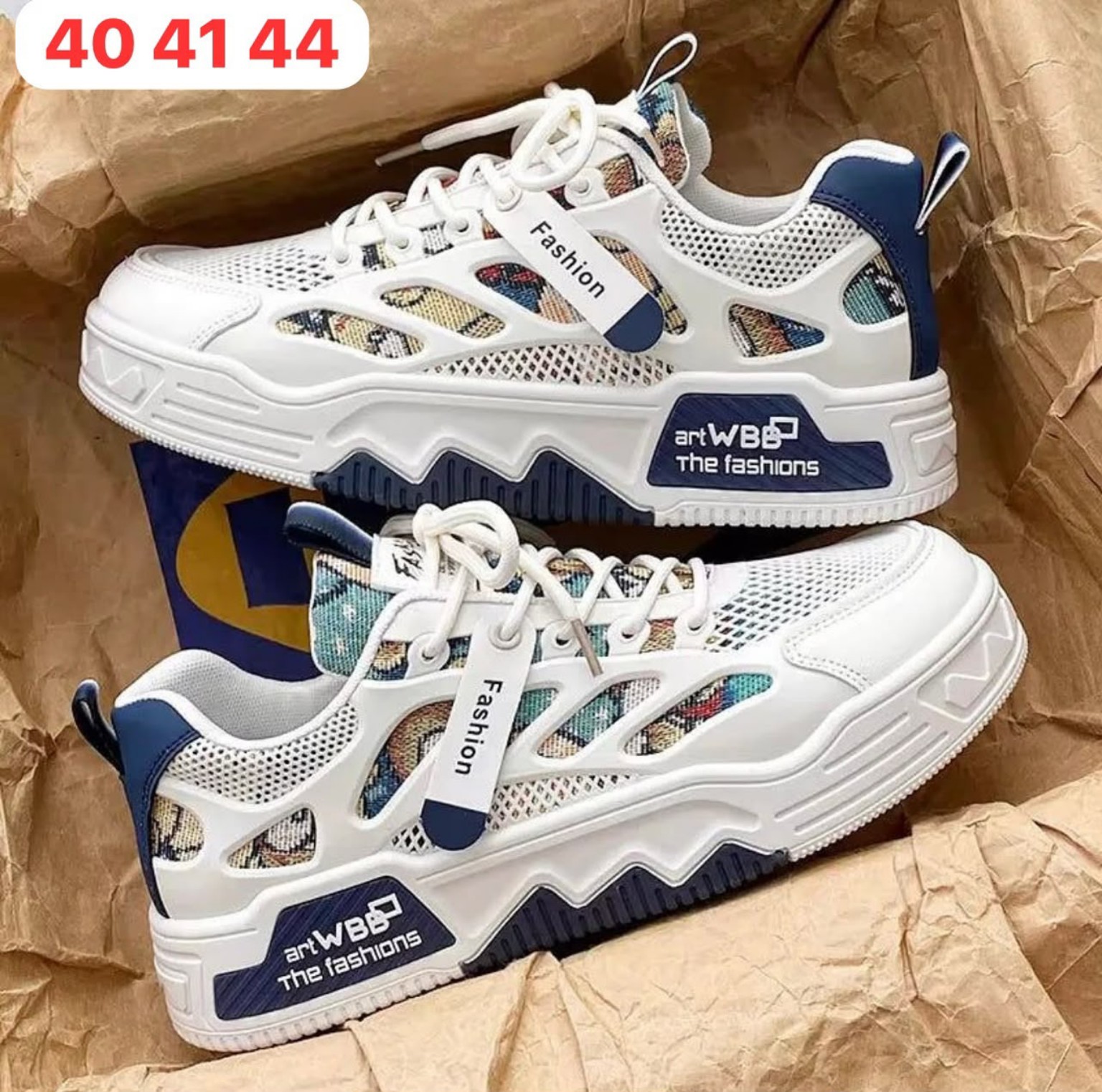Calzado blanco y azul Urban White Blue